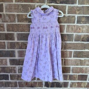 Laura Ashley Smocked Violet Floral Dress